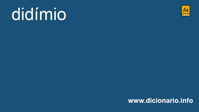 Significado de didmio