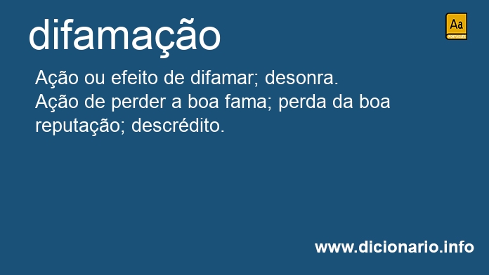 Significado de difamao