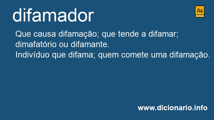 Significado de difamador