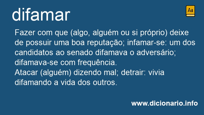 Significado de difamai