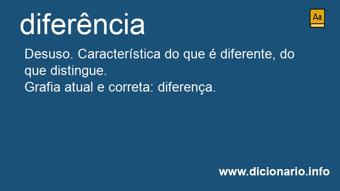 Significado de difer�ncia