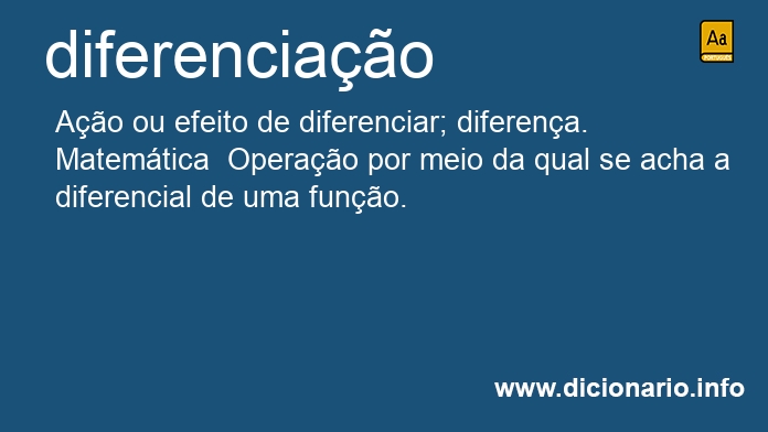 Significado de diferenciao