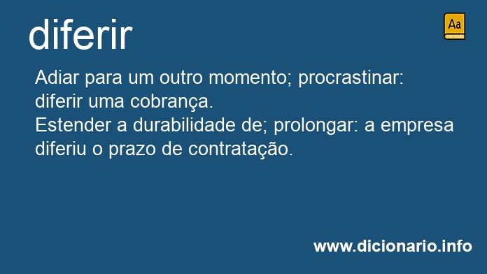 Significado de diferira