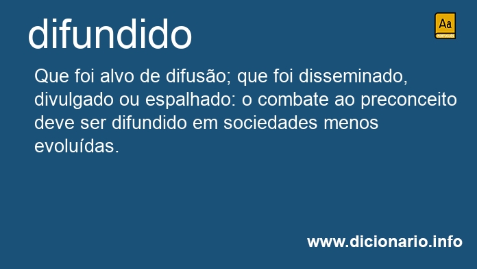 Significado de difundido