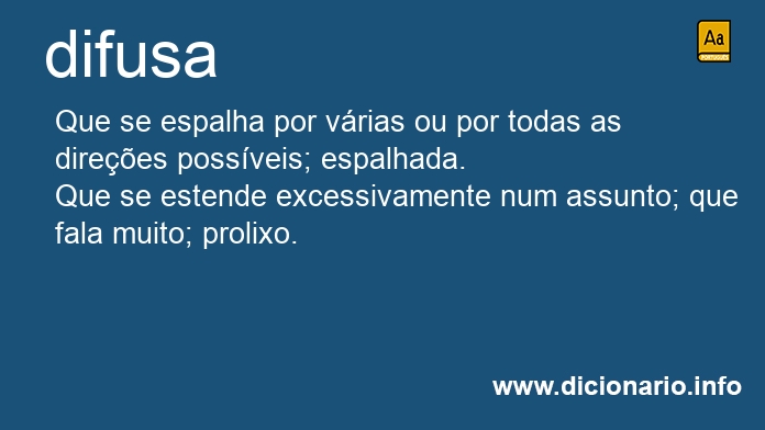 Significado de difusa