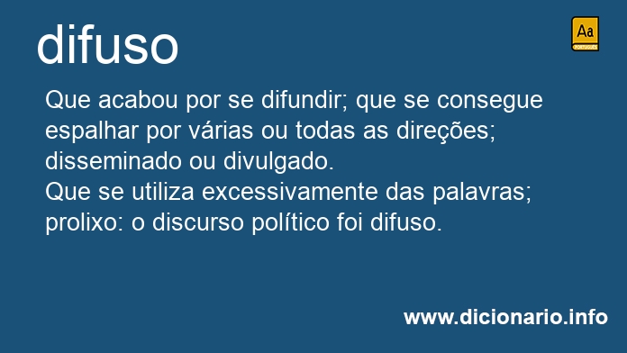 Significado de difusos