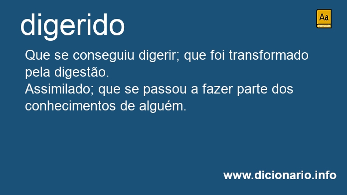 Significado de digerido