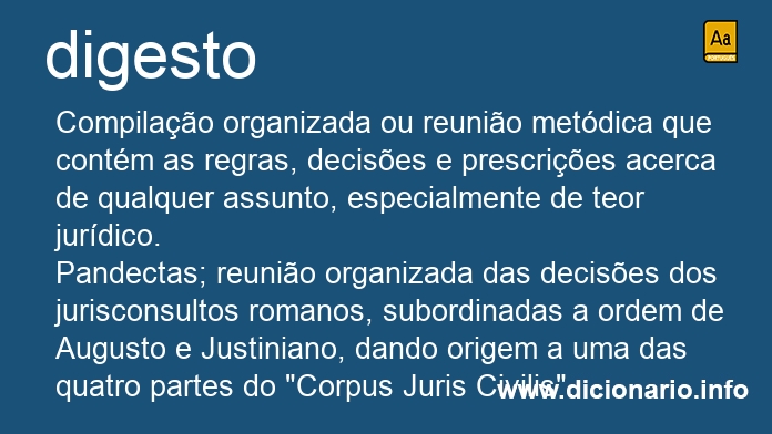 Significado de digesto