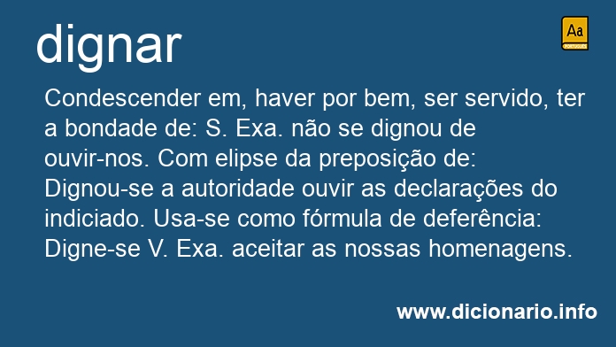 Significado de dignara