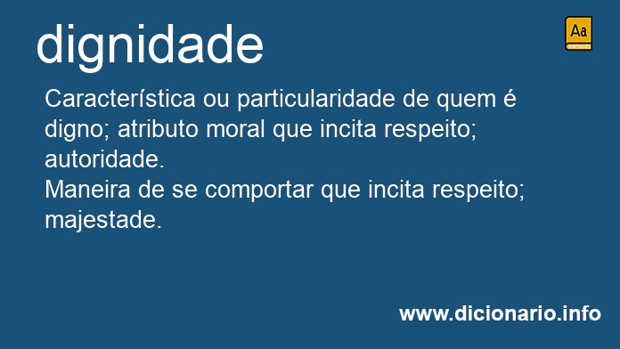 Significado de dignidade