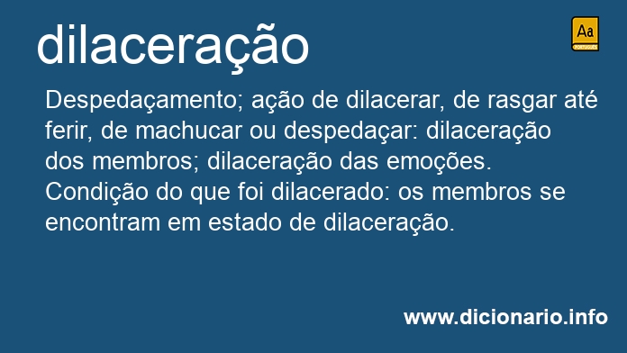 Significado de dilacerao