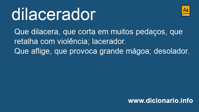 Significado de dilacerador