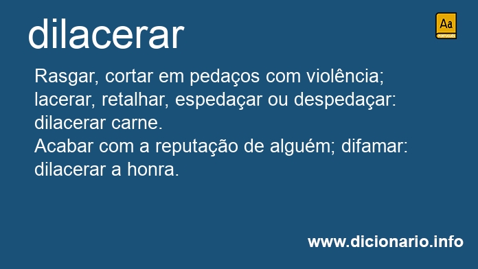 Significado de dilacerai