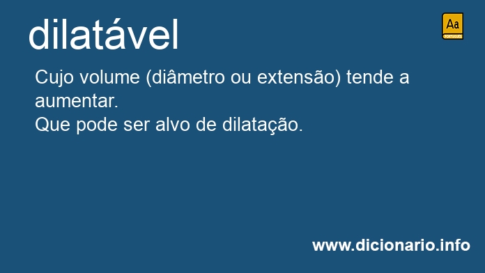 Significado de dilatvel