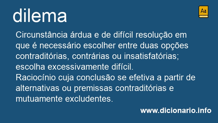 Significado de dilemas