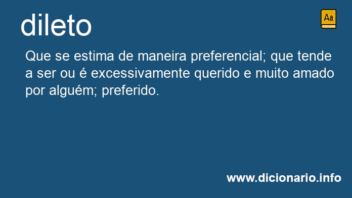 Significado de dileta