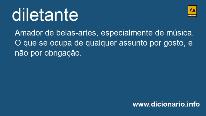 Significado de diletantes