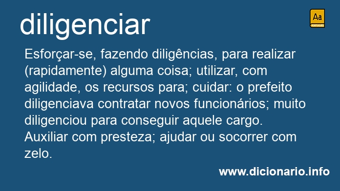 Significado de diligenciais