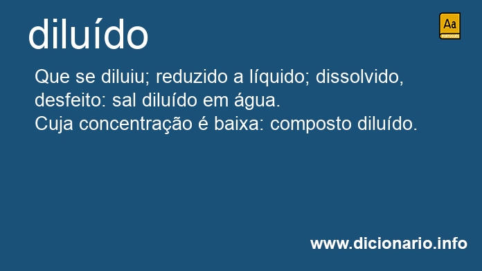 Significado de diludo