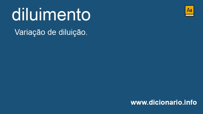 Significado de diluimento