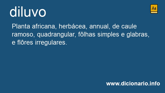 Significado de diluvo