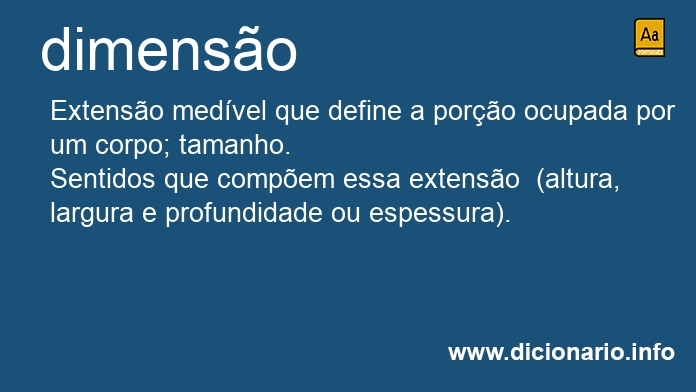 Significado de dimenso