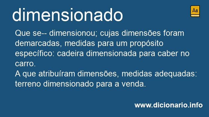 Significado de dimensionada
