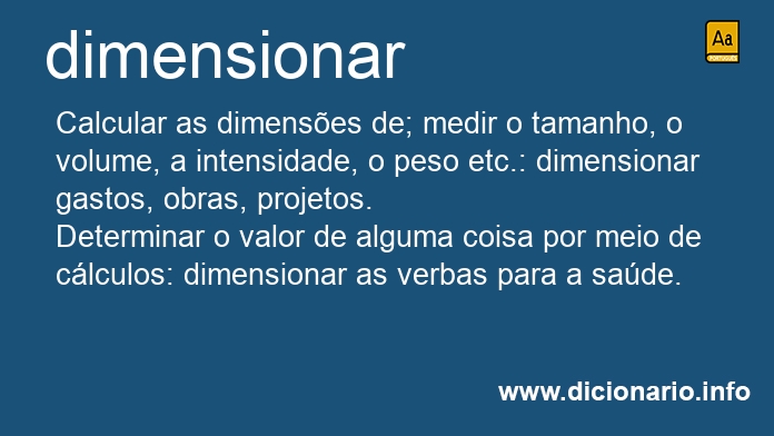 Significado de dimensionamos