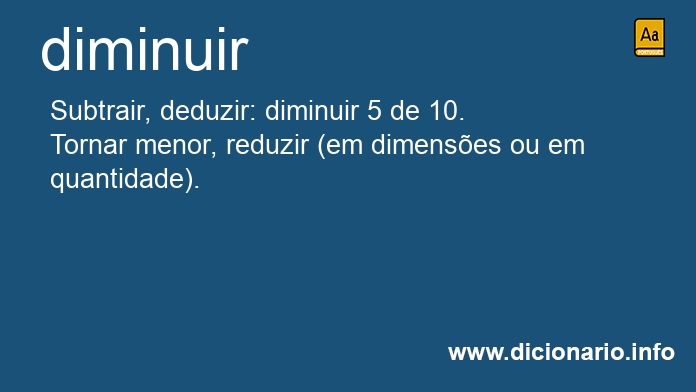 Significado de diminua