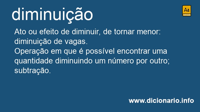 Significado de diminuies