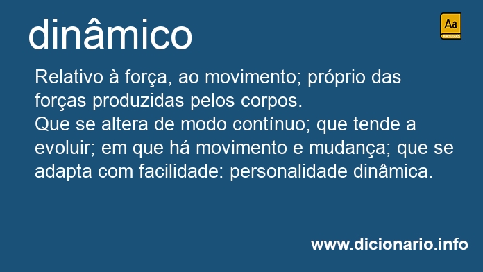 Significado de dinmico