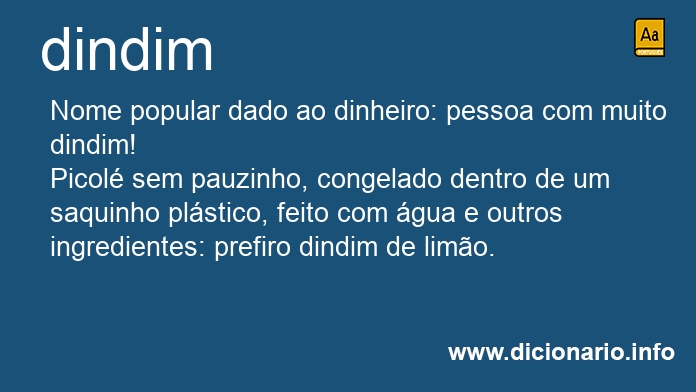 Significado de dindim