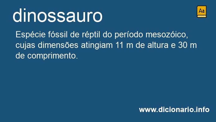 Significado de dinossauro