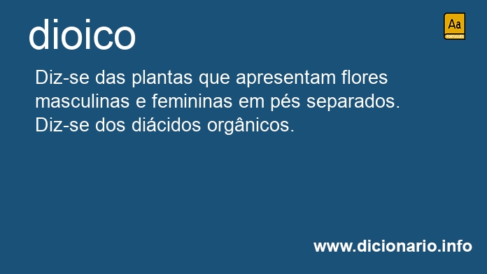 Significado de dioico