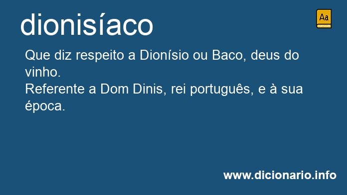 Significado de dionisaca