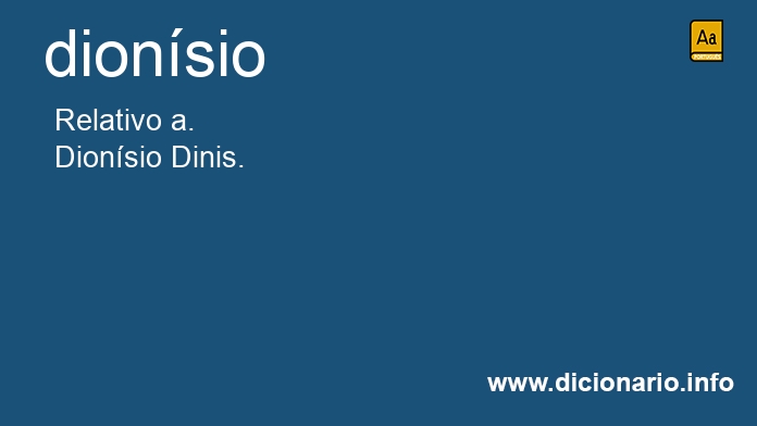 Significado de dionsio
