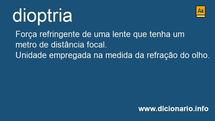 Significado de dioptria