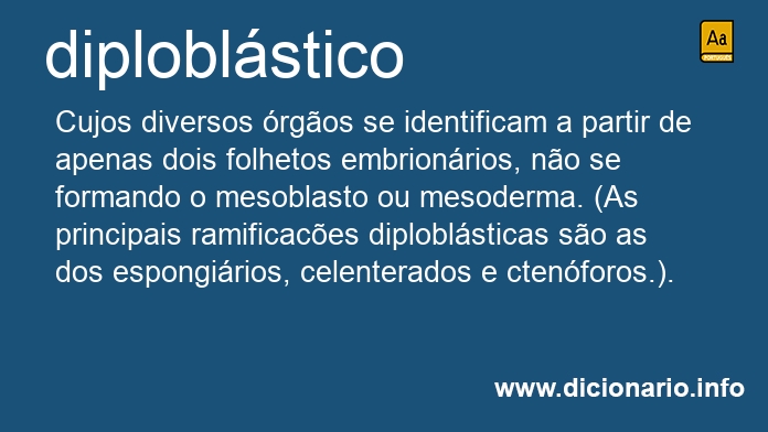 Significado de diploblsticos