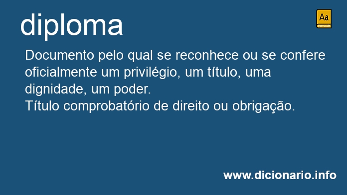 Significado de diploma