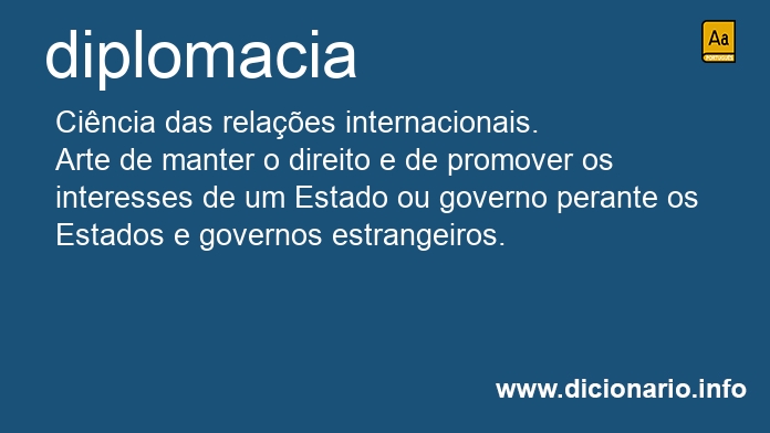 Significado de diplomacia