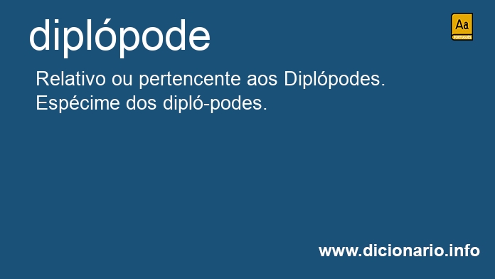 Significado de diplpode