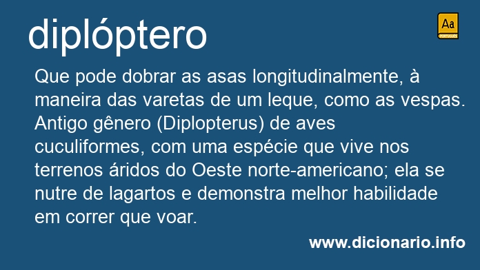 Significado de diplptero