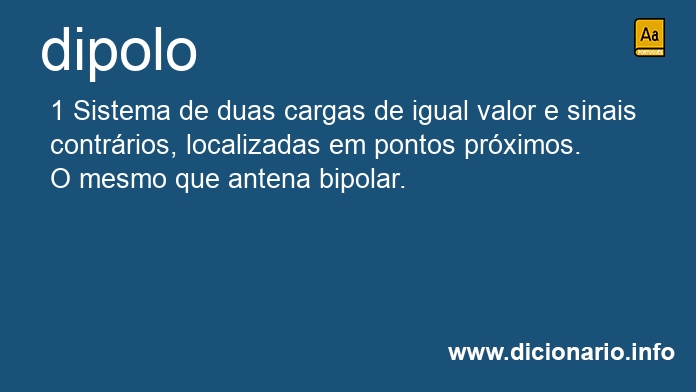 Significado de dipolo