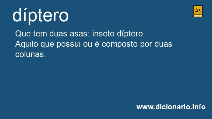 Significado de dptero