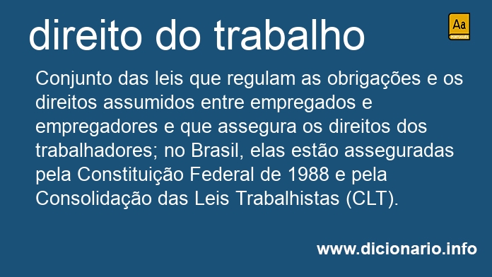 Significado de direito do trabalho