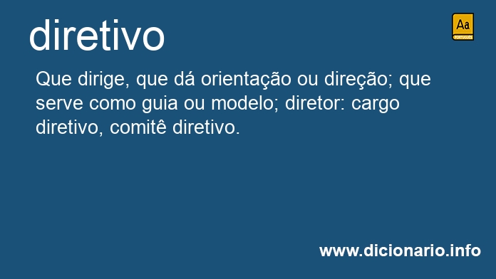 Significado de diretivo