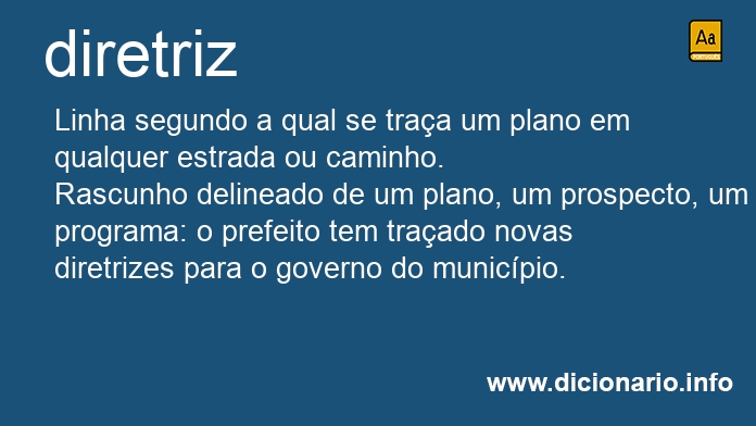 Significado de diretriz