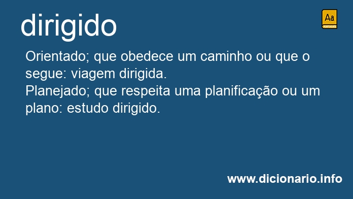 Significado de dirigida