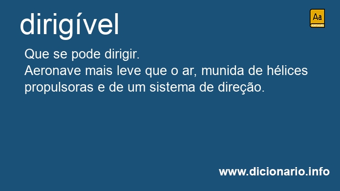 Significado de dirigveis