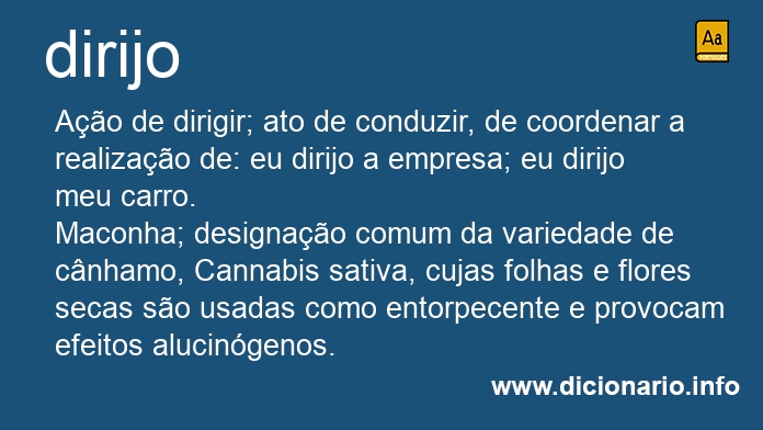 Significado de dirijos